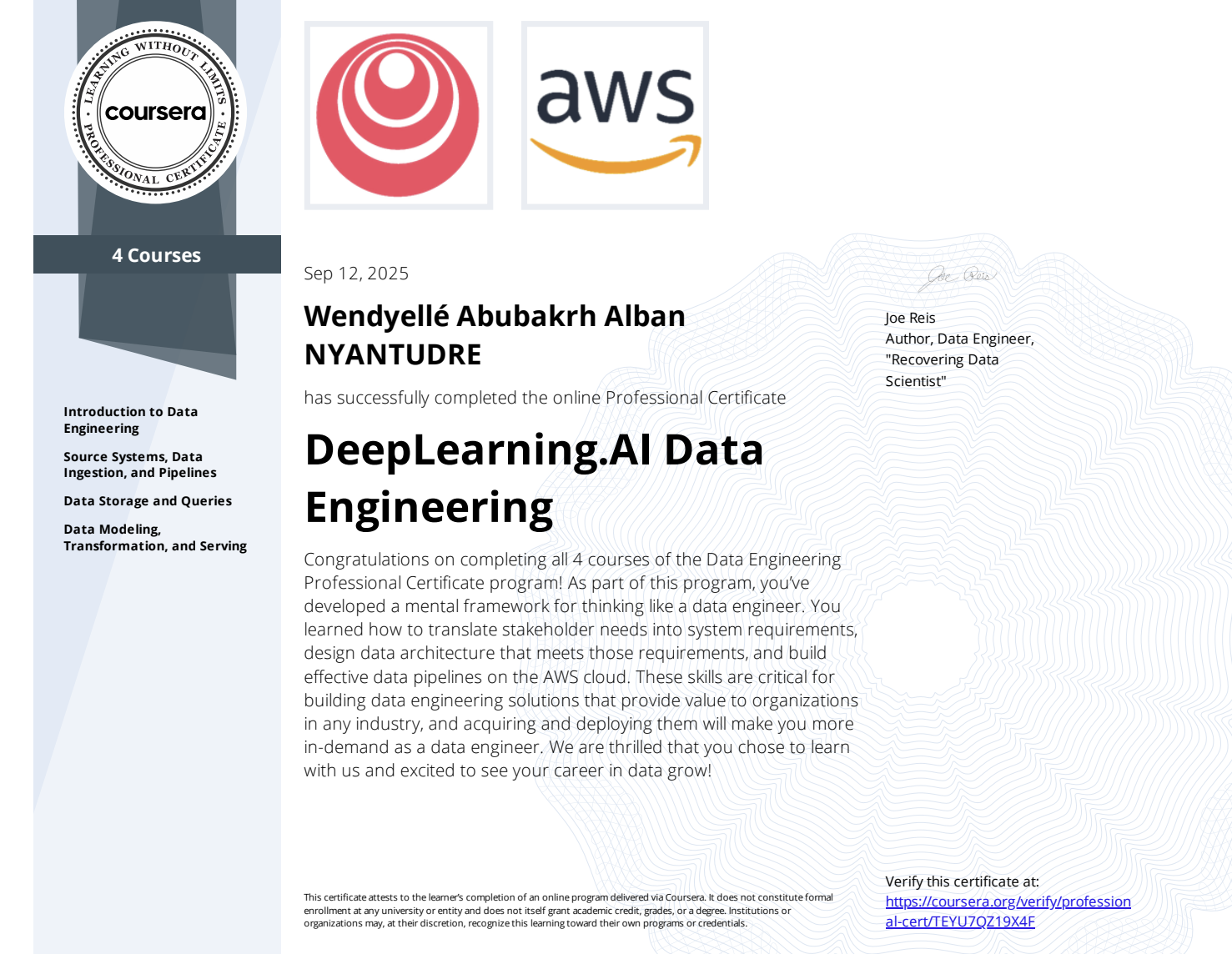 Data Engineering Specialization 