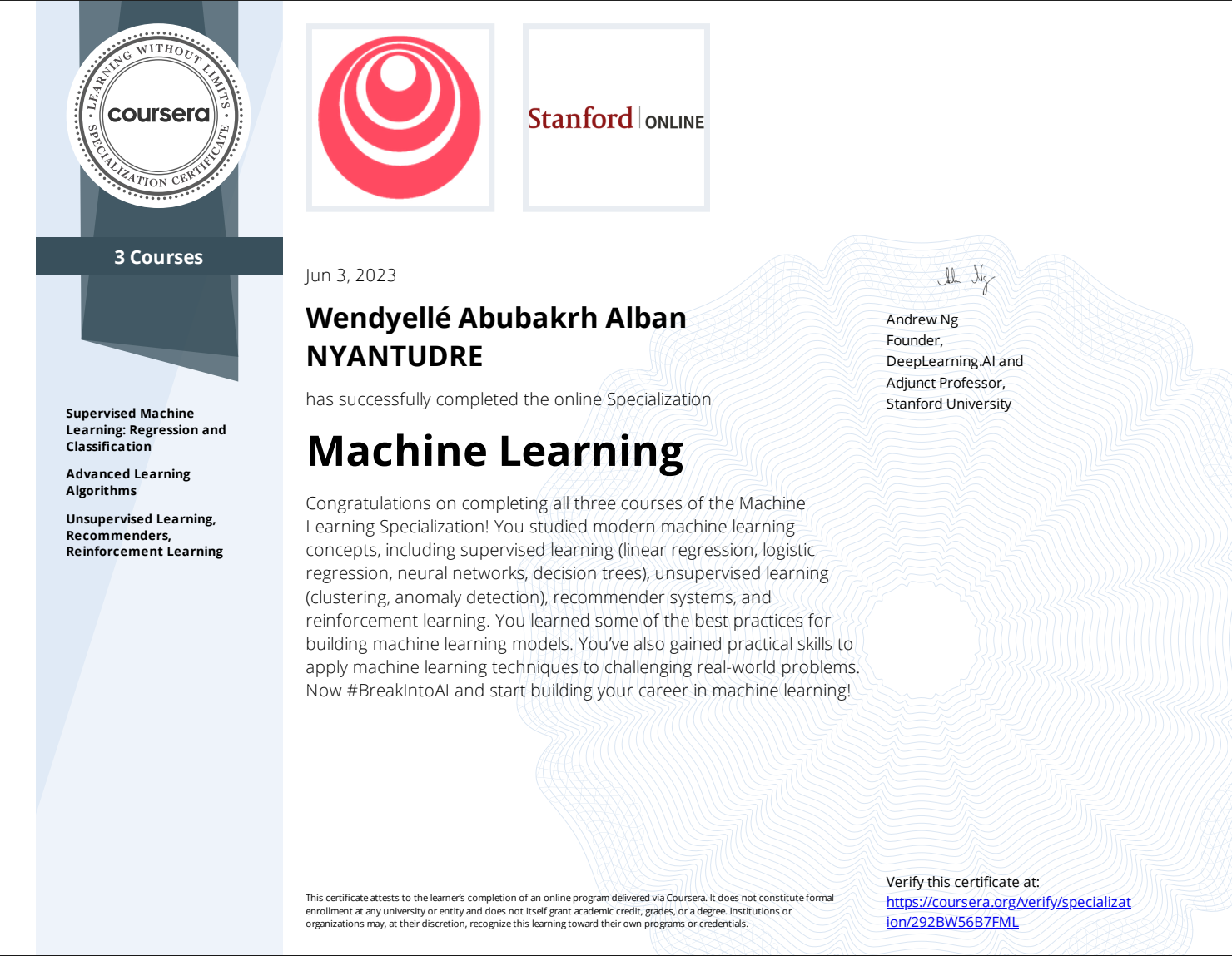 Machine Learning Specialization 